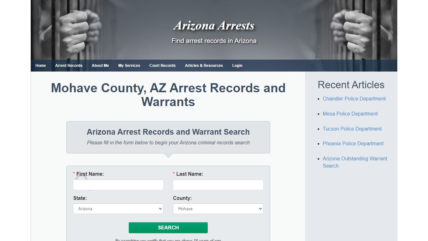 Mohave County, AZ Arrest Records and Warrants - Arizona Arrests